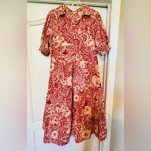 Umgee V-neck collared midi dress. Size medium. Super soft and comfortable.